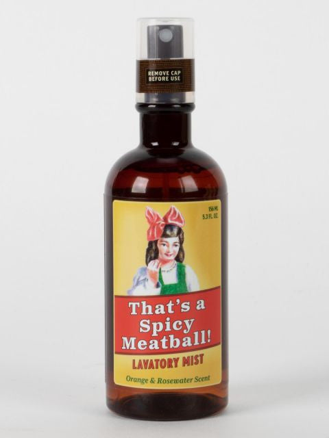 That's A Spicy Meatball Lavatory Mist- front view