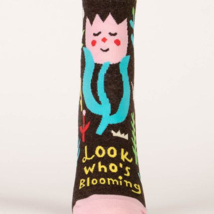 Look Who's Blooming Ankle Socks- single sock front view