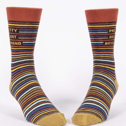 Pretty Decent Boyfriend Men's Socks- front view
