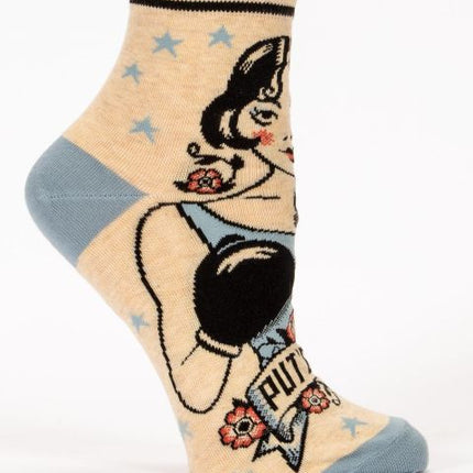 Put 'Em Up Ankle Sock- single sock right side view