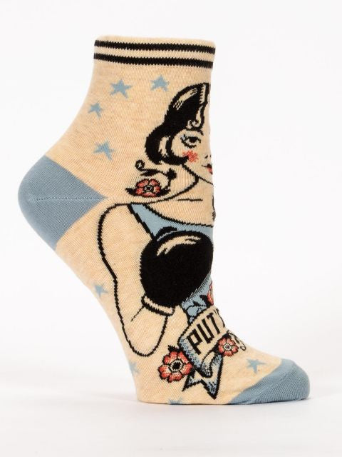Put 'Em Up Ankle Sock- single sock right side view