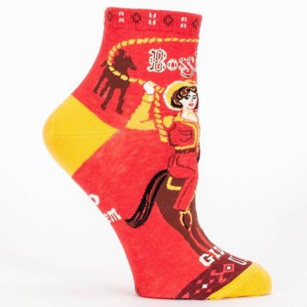 Boss Lady Ankle Socks- single sock right side view