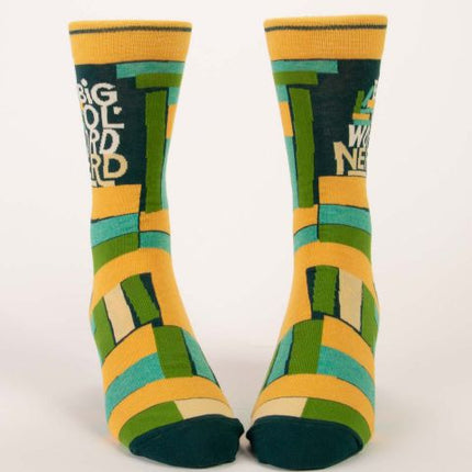 Big Ol' Word Nerd Men's Socks- front view