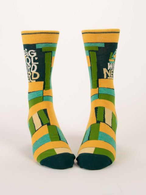 Big Ol' Word Nerd Men's Socks- front view