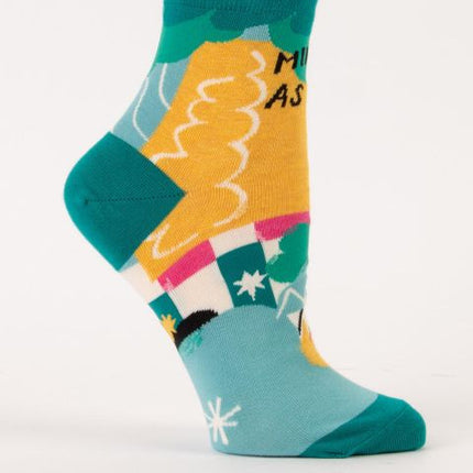 Mindful As Fuck Ankle Socks- single sock right side view