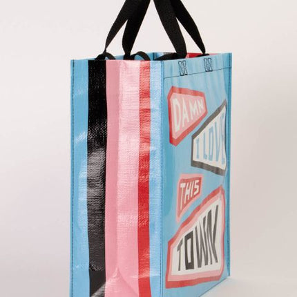 Damn I Love This Town Shopper Bag- side view