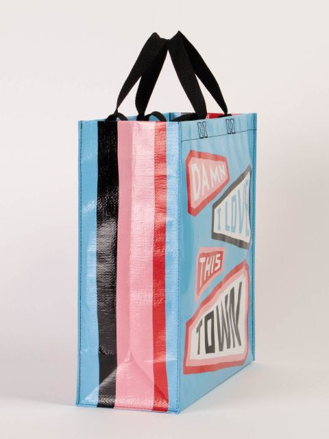 Damn I Love This Town Shopper Bag- side view