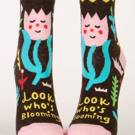Look Who's Blooming Ankle Socks- front view