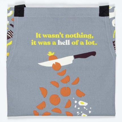 It Wasn't Nothing Apron- design up close