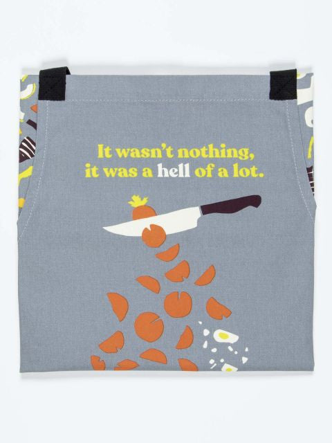 It Wasn't Nothing Apron- design up close