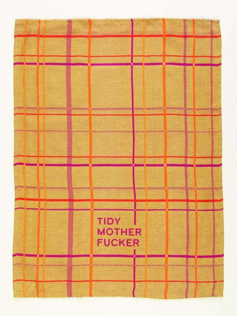 Tidy Motherfucker Dish Towel- unfolded