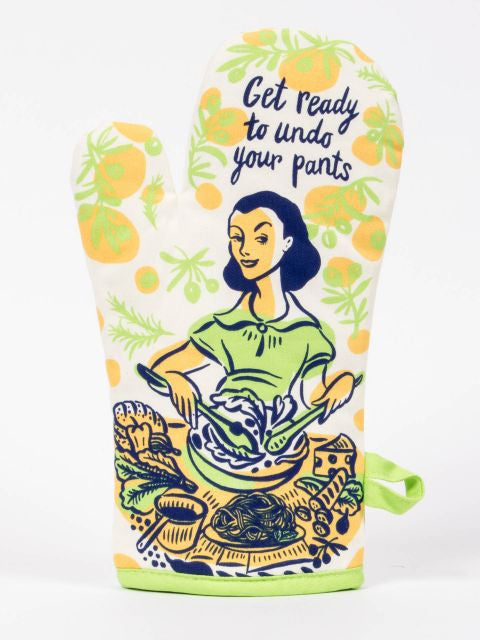 Undo Your Pants Oven Mitt- front view