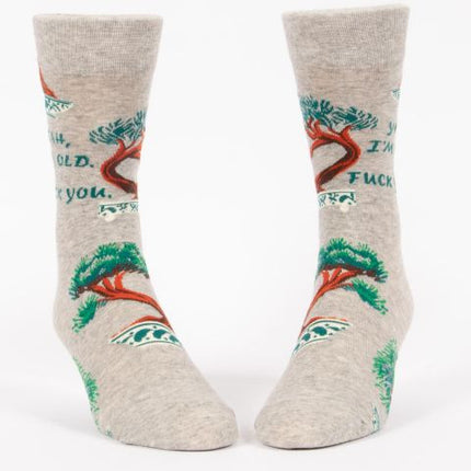 Yeah, I'm Old Men's Socks- front view