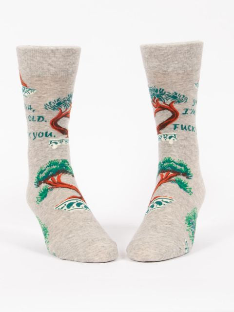 Yeah, I'm Old Men's Socks- front view