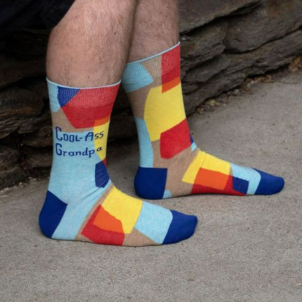 Cool-Ass Grandpa Men's Socks- worn by model