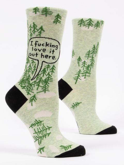 Fucking Love It Out Here Crew Socks- side view