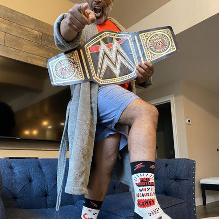 Pro Wrestling Men's Socks- worn by model