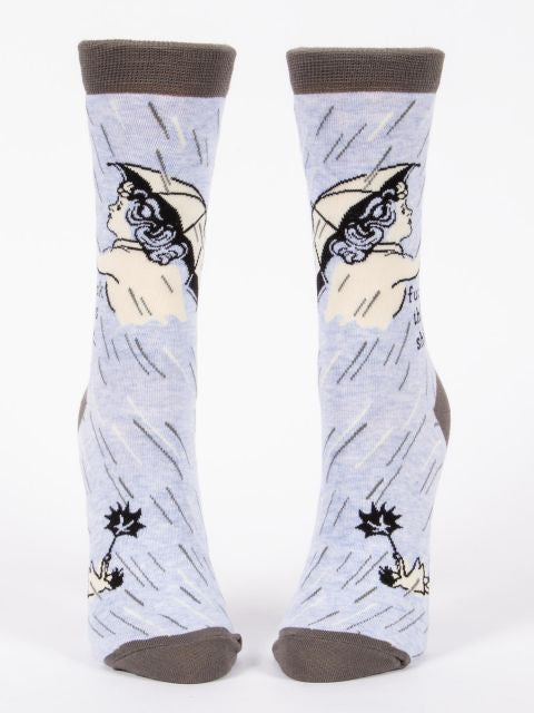 Fuck This Shit Crew Socks- front view
