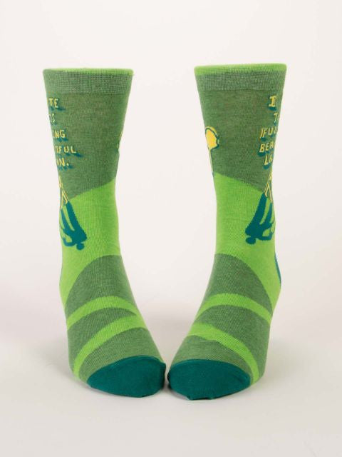 I Hate This Fucking Beautiful Lawn Men's Socks- front view