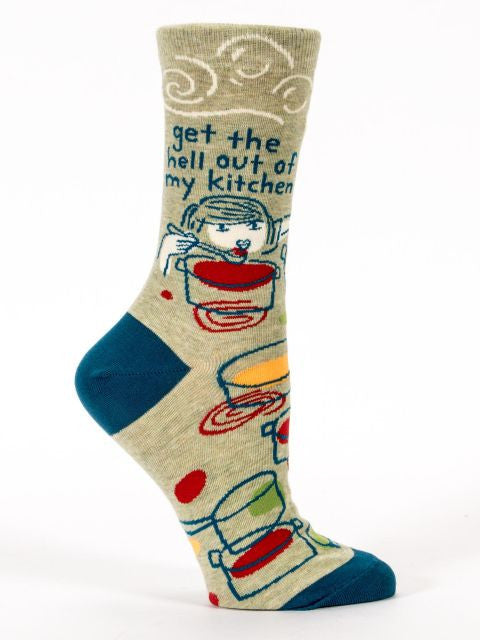 Get the Hell Out of My Kitchen Crew Socks- single sock right side view