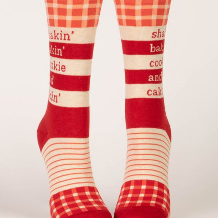 Shakin', Bakin', Cookie, & Cakin' Crew Socks- front view