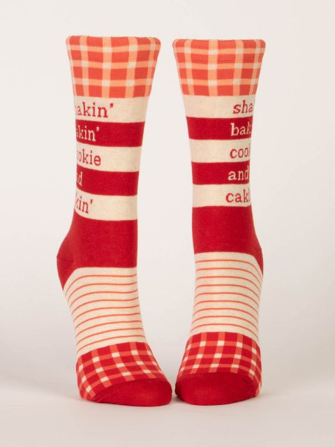 Shakin', Bakin', Cookie, & Cakin' Crew Socks- front view
