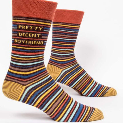 Pretty Decent Boyfriend Men's Socks- side view