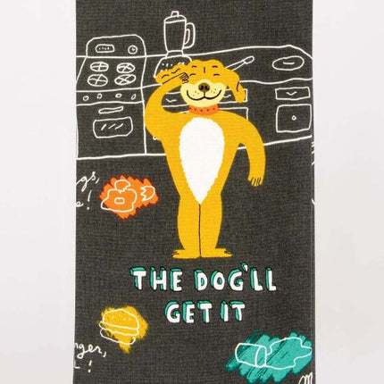 The Dog'll Get It Dish Towel- folded