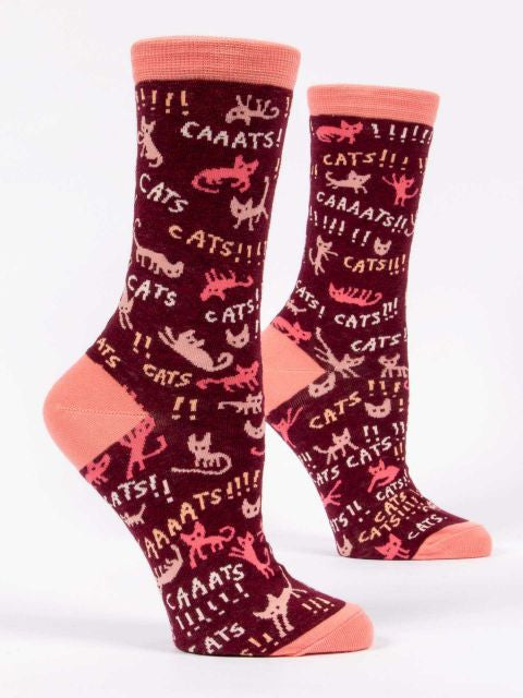 Cats! Crew Socks- side view