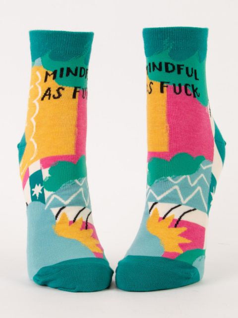 Mindful As Fuck Ankle Socks- front view