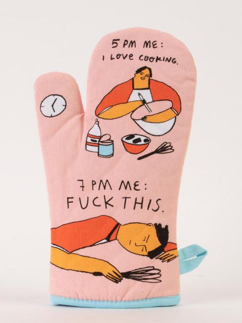 5pm Me: I Love Cooking Oven Mitt- front view