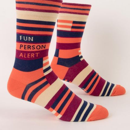 Fun Person Alert Men's Socks- side view