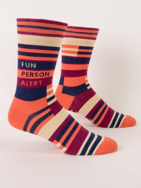 Fun Person Alert Men's Socks- side view