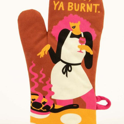 Food, Ya Burnt Oven Mitt- front view