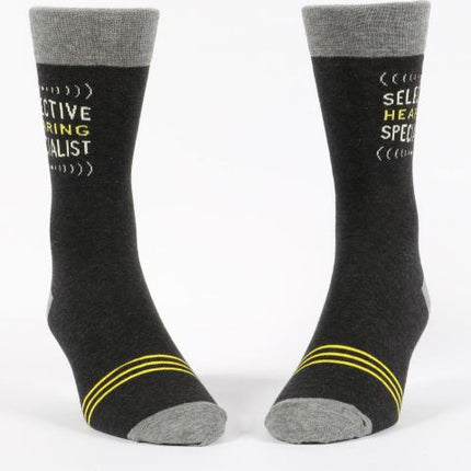Selective Hearing Specialist Men's Socks- front view