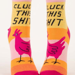 Cluck This Shit Ankle Socks- front view