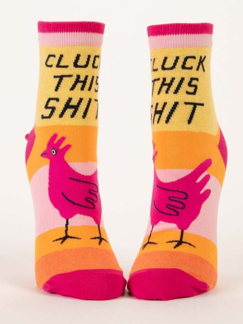 Cluck This Shit Ankle Socks- front view