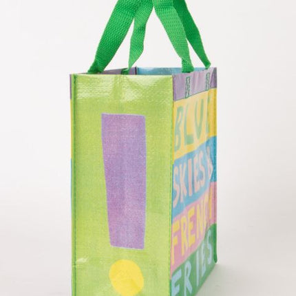Blue Skies and French Fries Handy Tote- side view
