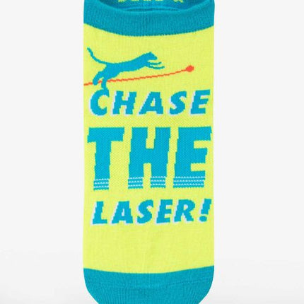 Chase The Laser! Sneaker Socks L/XL- front view