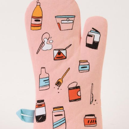 5pm Me: I Love Cooking Oven Mitt- back view