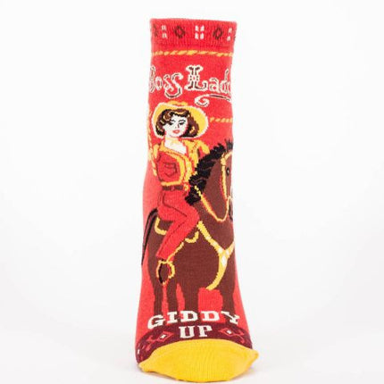 Boss Lady Ankle Socks- single sock front view