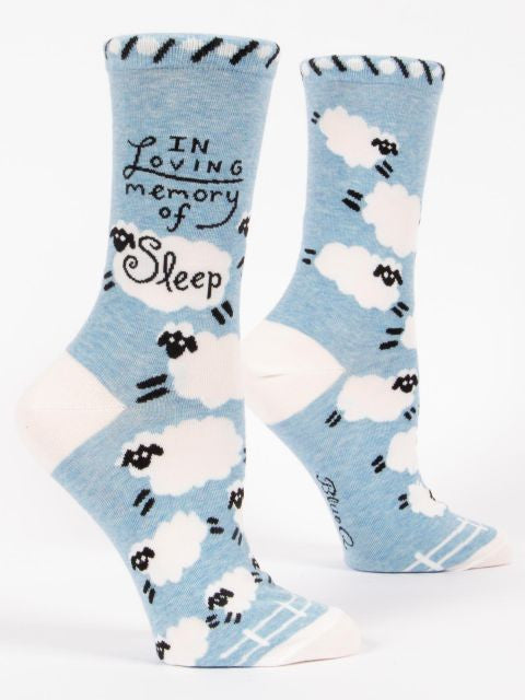 In Loving Memory Of Sleep Crew Socks- side view