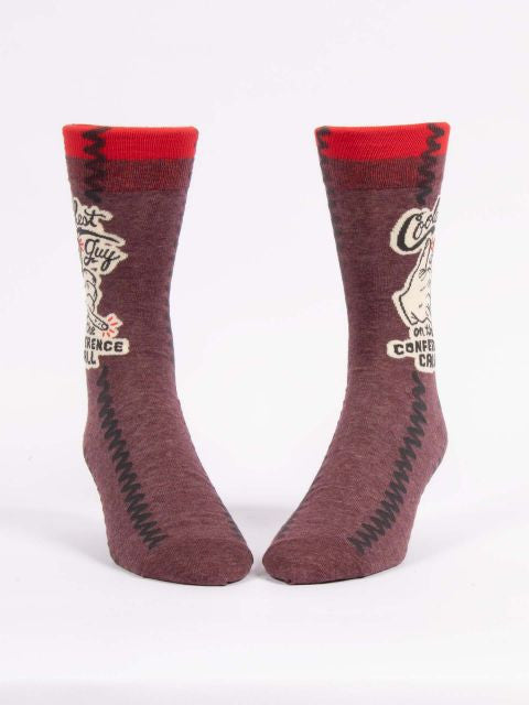 Coolest Guy On The Conference Call Men's Socks- front view
