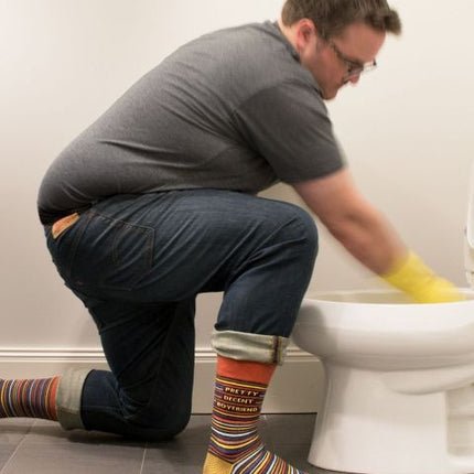 Pretty Decent Boyfriend Men's Socks- worn by model