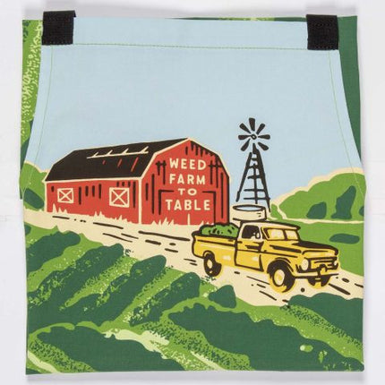 Weed Farm To Table Apron- design up close