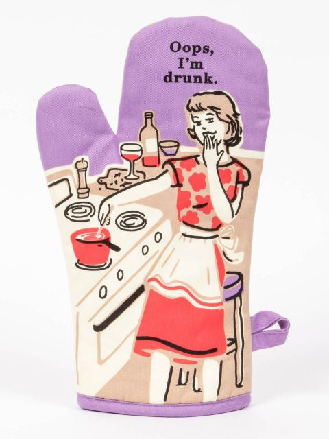 Oops, I'm Drunk Oven Mitt- front view