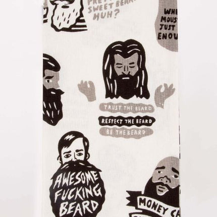 Awesome Fucking Beard Dish Towel- folded