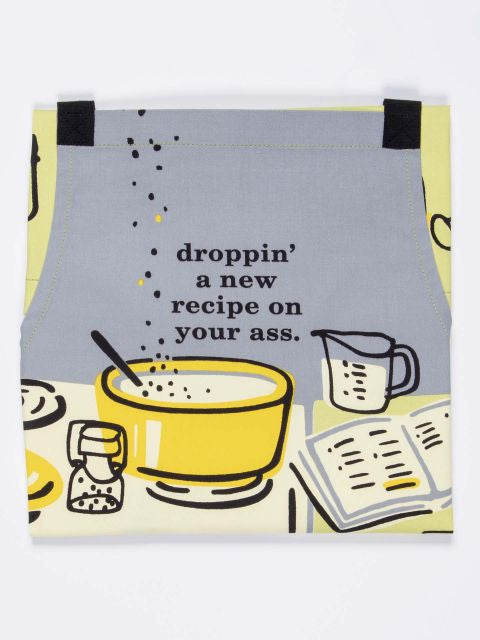 Droppin' A Recipe Apron- design up close