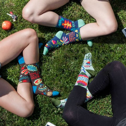 Delicate Fucking Flower Crew Socks- worn by models