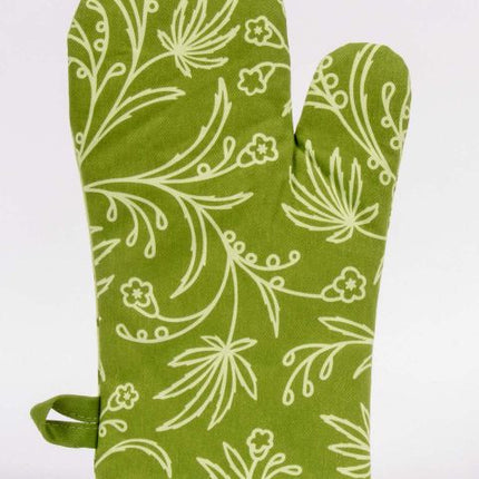 Food Has Weed In It Oven Mitt- back view